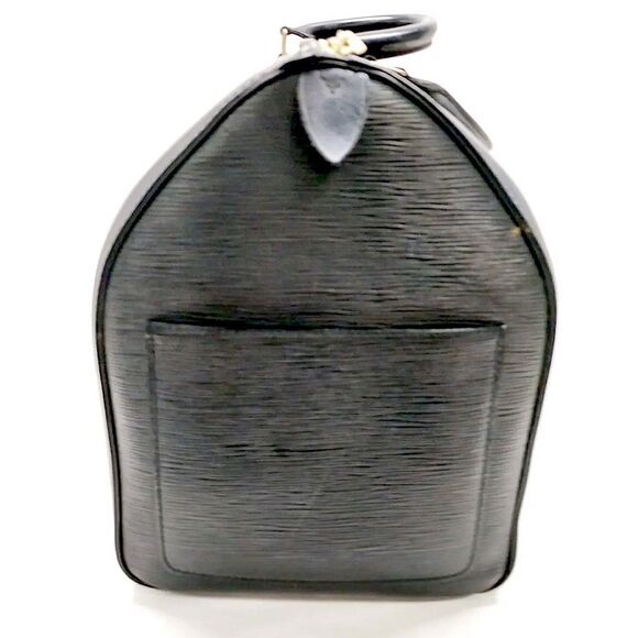 LOUIS VUITTON Black Epi KeepAll LV50 Boston Weekend Travel Bag Duffle VI8911 - Picture 7 of 16